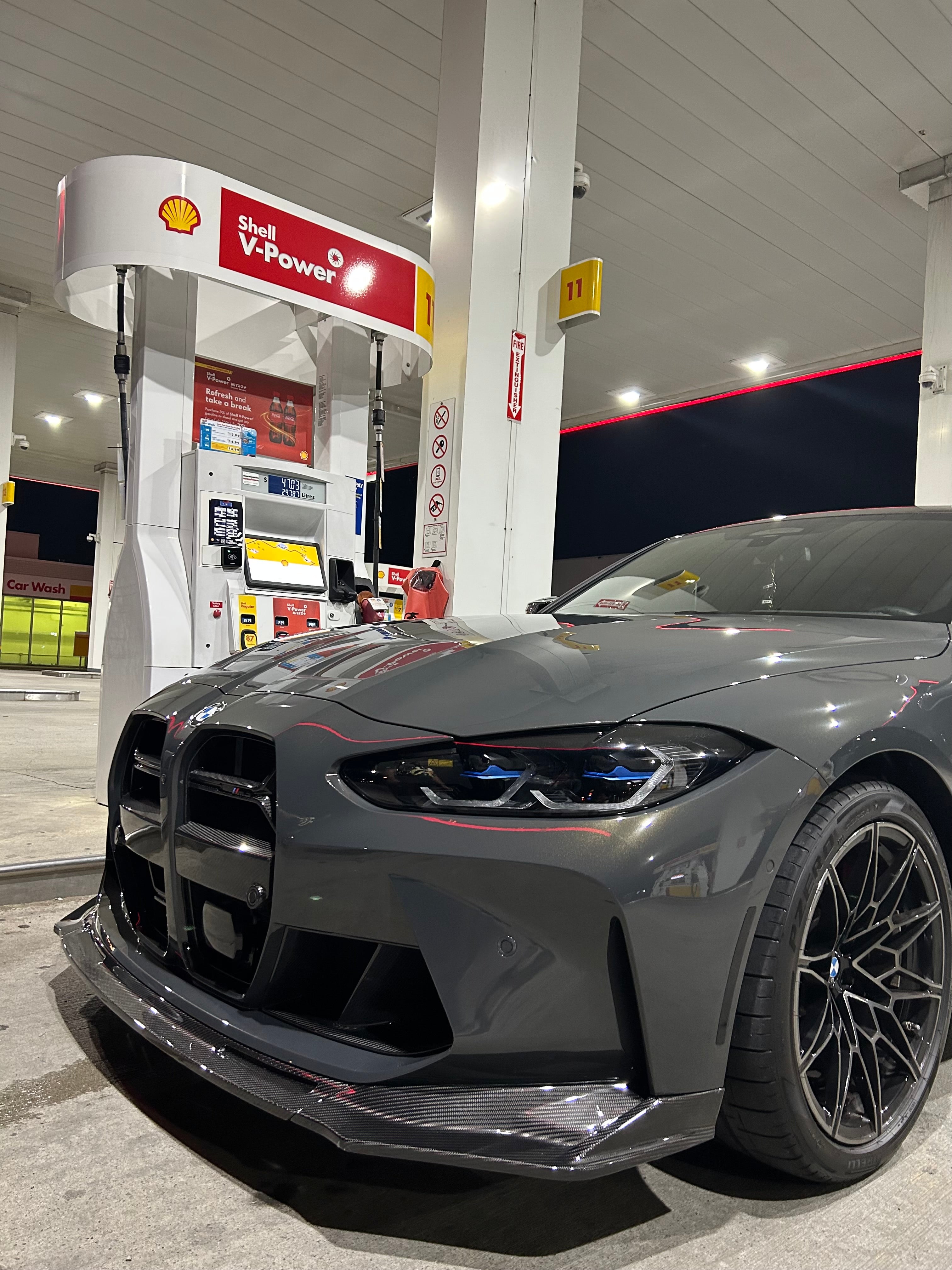 BMW M3 M4 Carbon Fiber V Style Front Lip 2021-2026 G80 G81 G82 G83