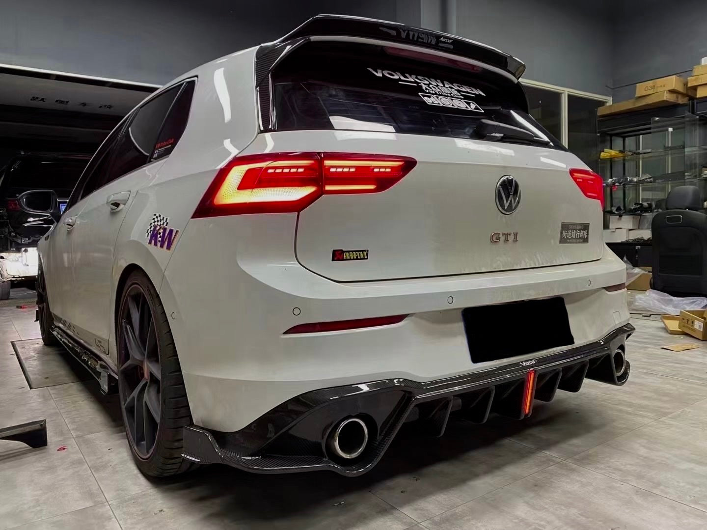 Volkswagen Golf MK8/8.5 Carbon Fiber Rear Diffuser Karbel Design 2020+