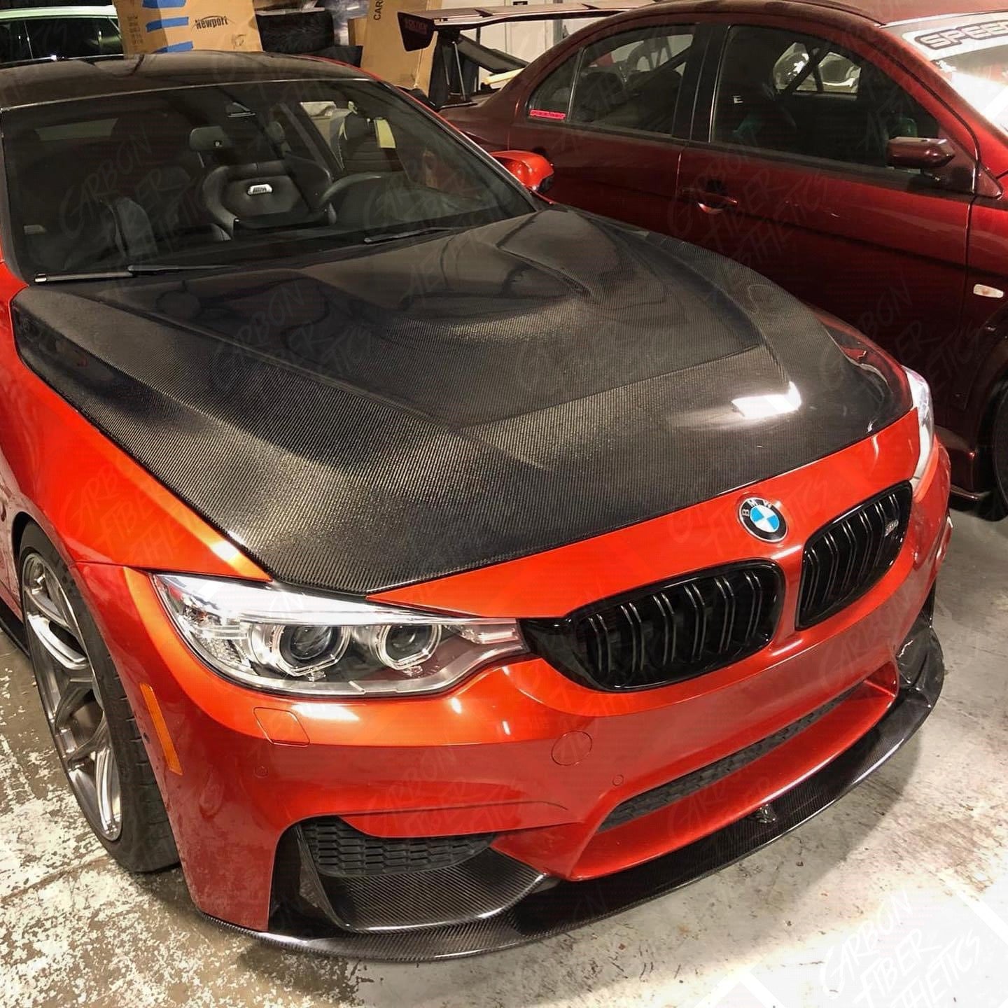 BMW F80 M3 F83 F82 M4 Dry Carbon Fiber GTS Style Hood Bonnet 2014 - 2020