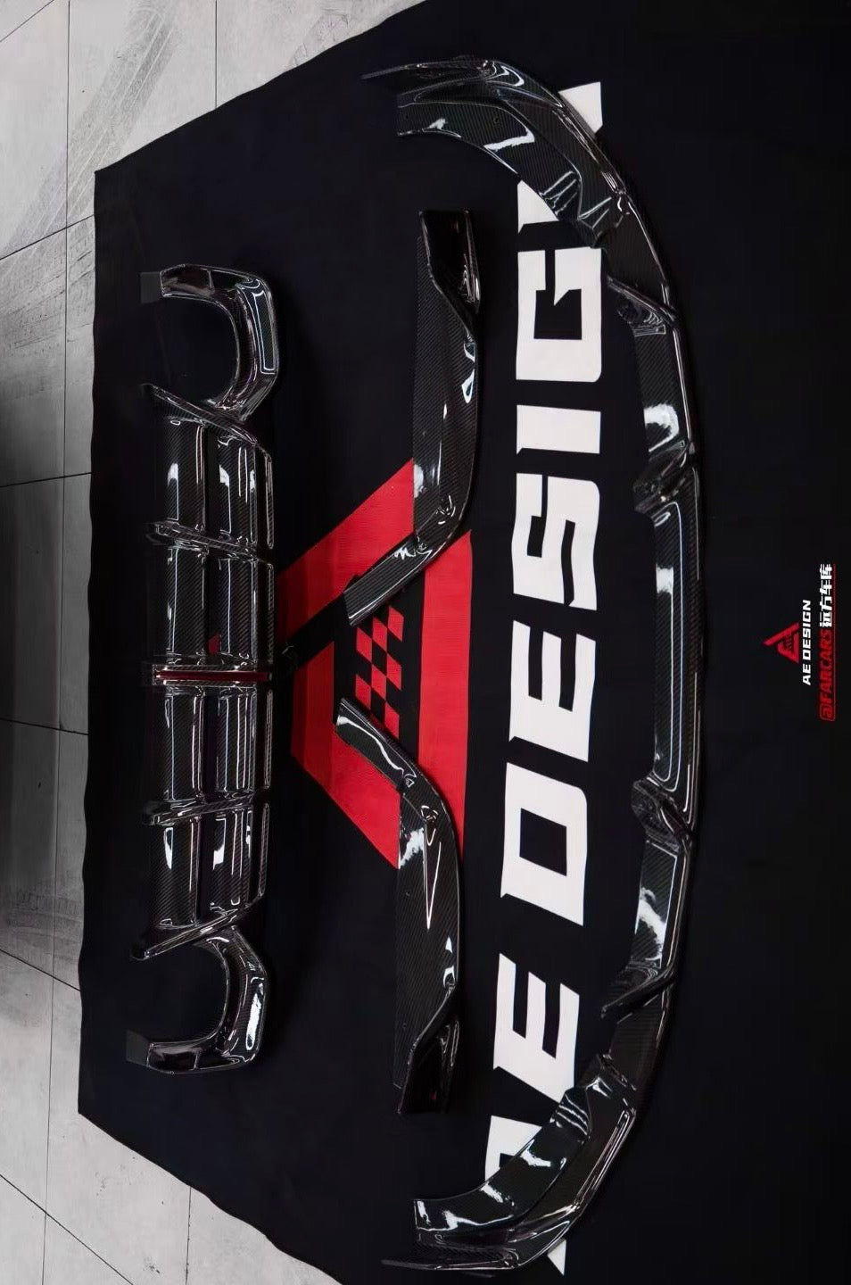 Audi B9.5 RS5 Carbon Fiber Rear Diffuser/Canards AE Design 2020-2025