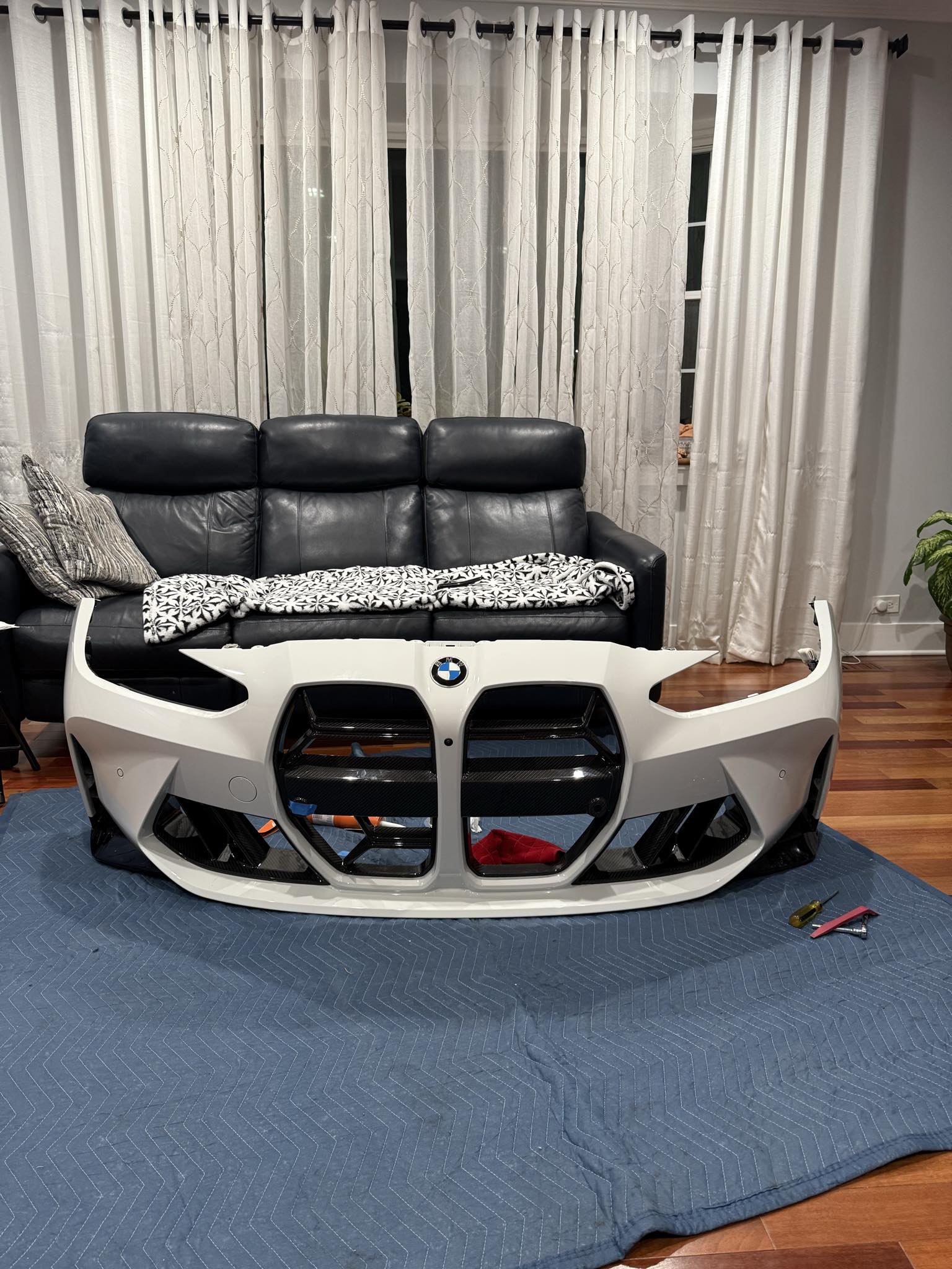 BMW M3 M4 Carbon Fiber CSL Style Front Grille 2021-26 G80 G81 G82 G83