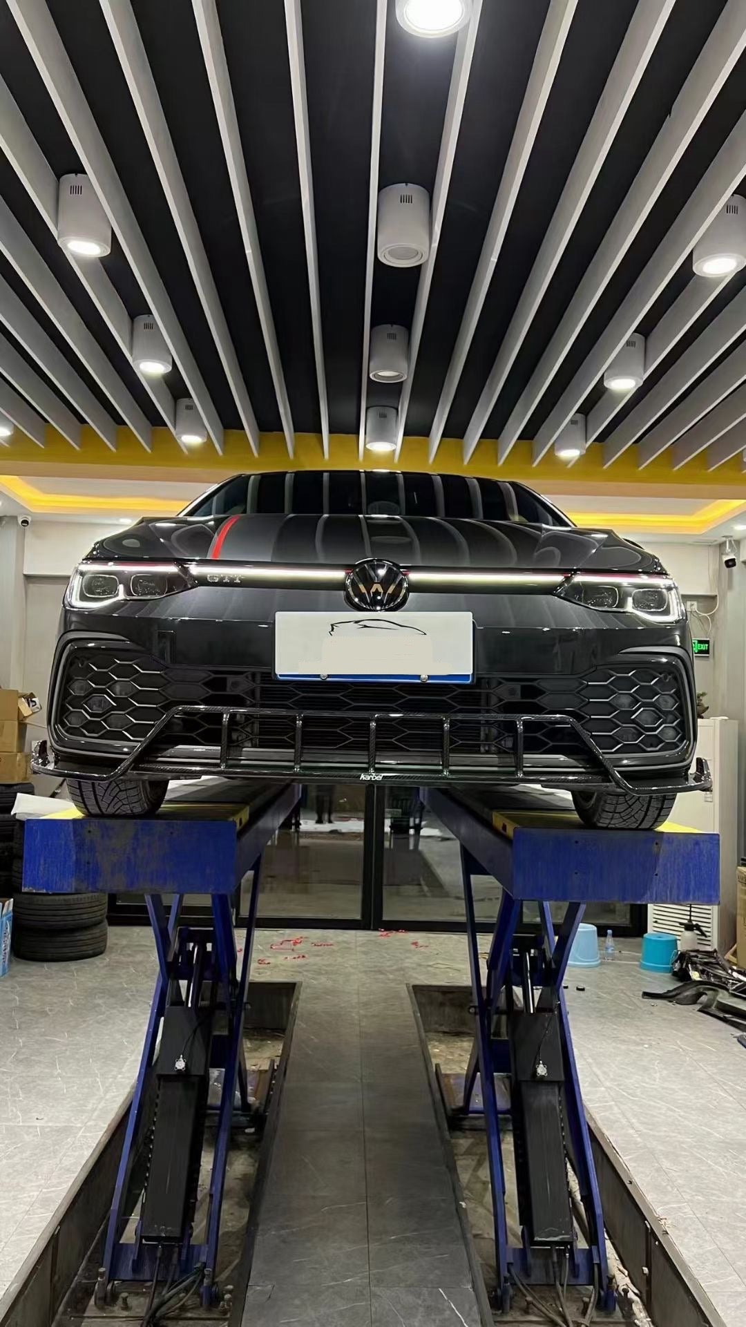 Volkswagen Golf 8 GTI Carbon Fiber Front Lip Karbel Design MK8 2020-24