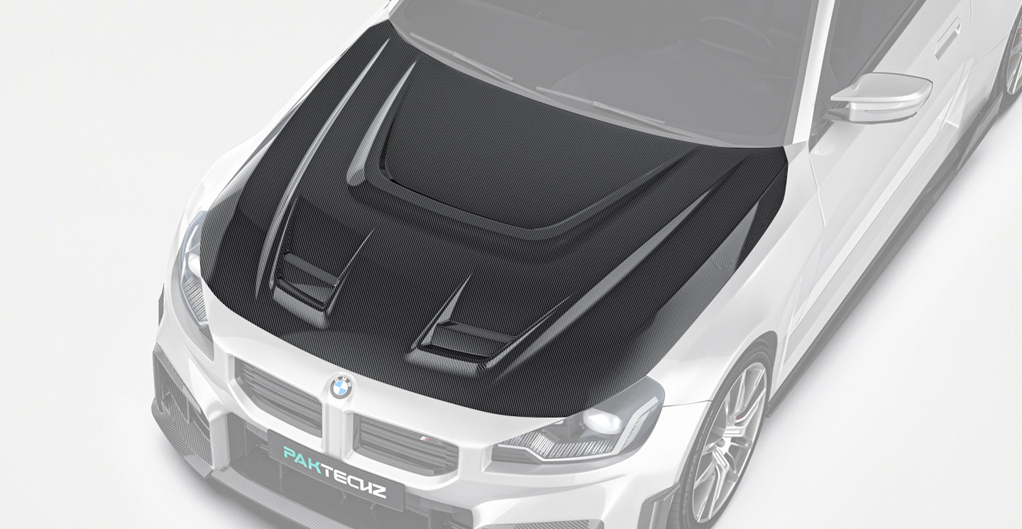 BMW 2023+ G87 M2 Carbon Fiber Hood Paktechz Design V2