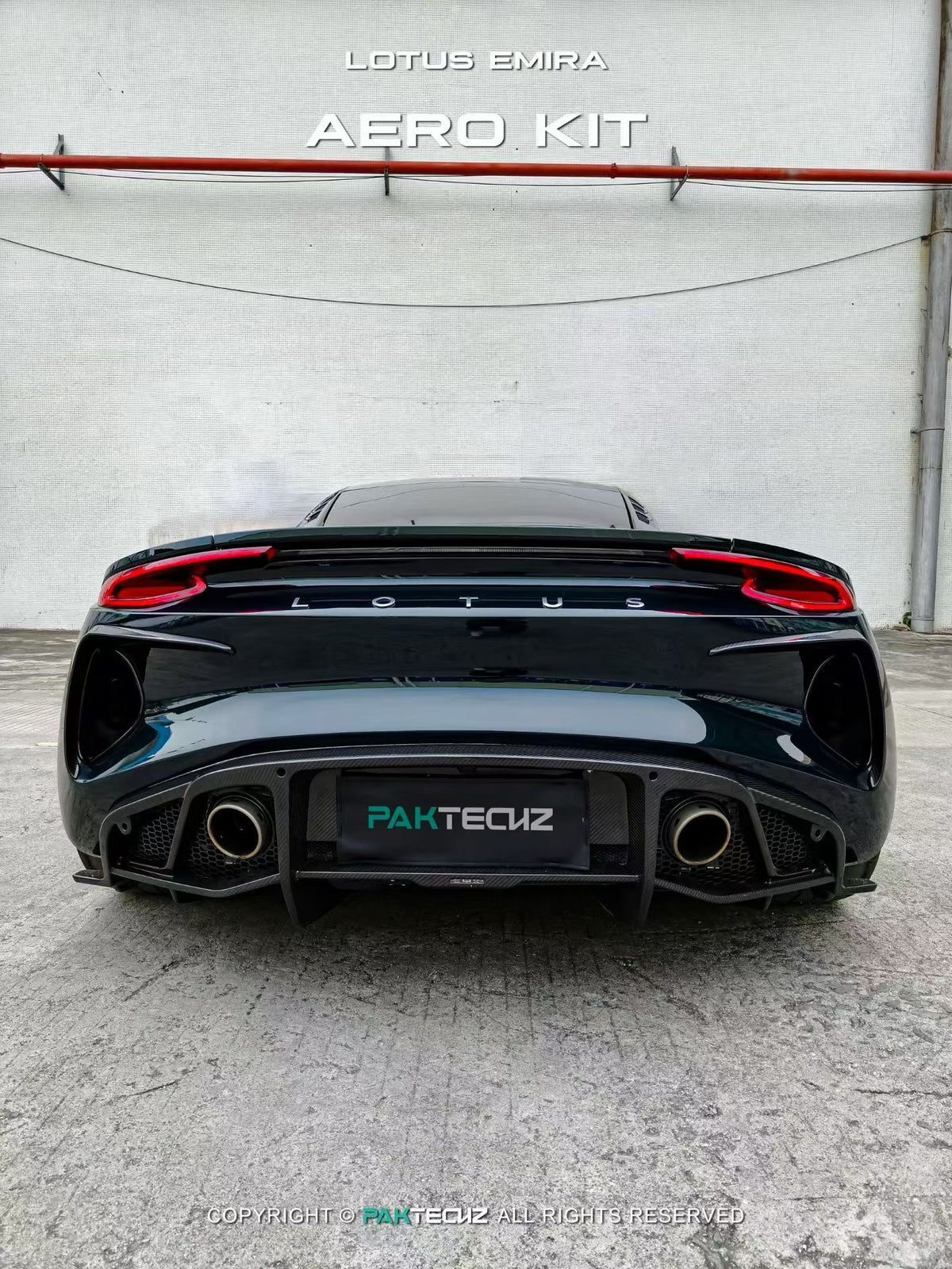 Lotus EMIRA Paktechz Design Carbon Fiber Rear Diffuser 2022+