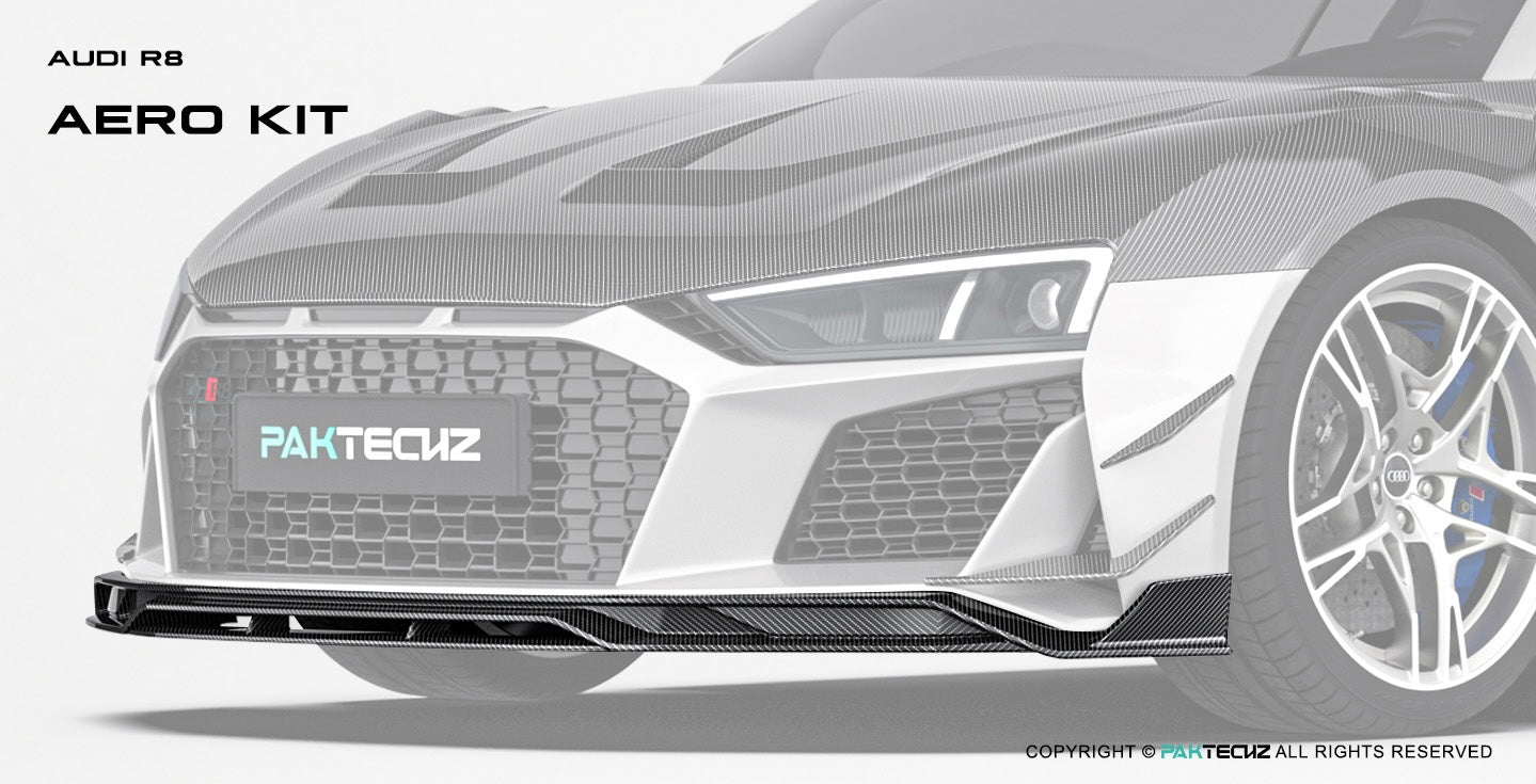 Audi R8 Paktechz Design Carbon Fiber Front Lip 2019-2024