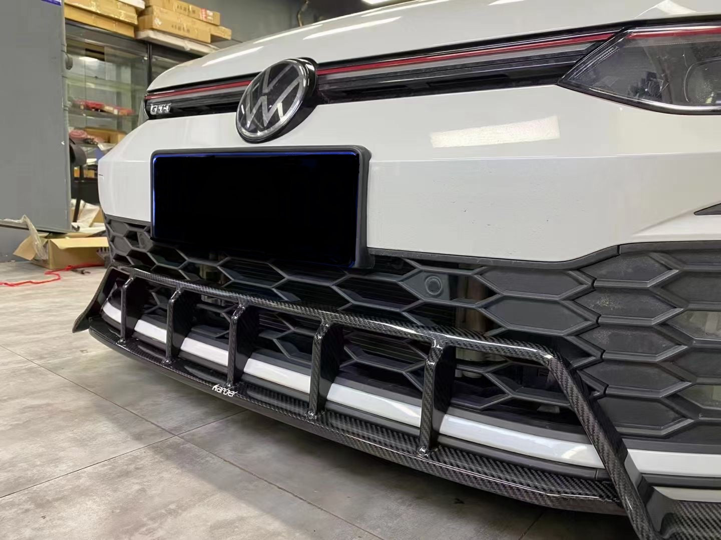 Volkswagen Golf 8 GTI Carbon Fiber Front Lip Karbel Design MK8 2020-24