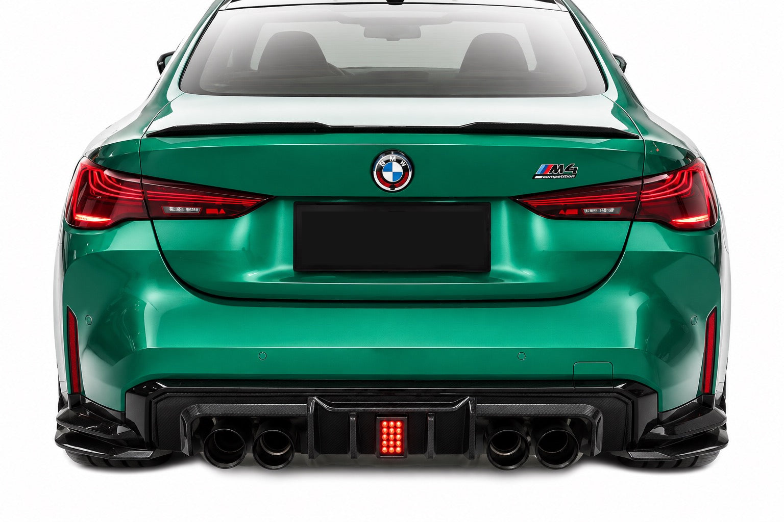 BMW M3 M4 Carbon Fiber Rear Diffuser 2021-26 G80 G81 G82 G83 With LED