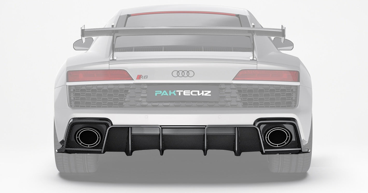 Audi R8 Paktechz Design Carbon Fiber Rear Diffuser 2019-2024