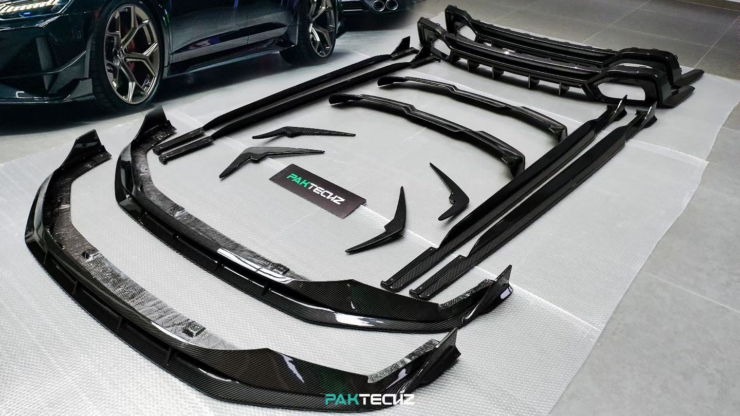 Audi RS6 RS7 C8 Paktechz Design Carbon Fiber Rear Diffuser 2019-2026