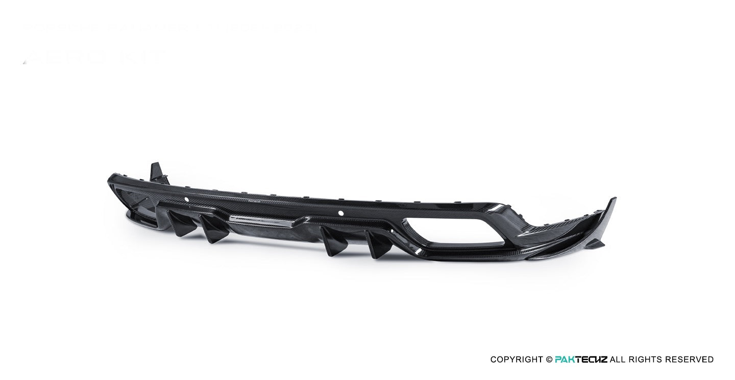 Porsche Panamera Carbon Fiber Rear Diffuser 2017-23 Paktechz 971 971.2