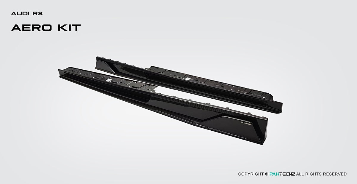Audi R8 Paktechz Design Carbon Fiber Side Skirts 2016-2024