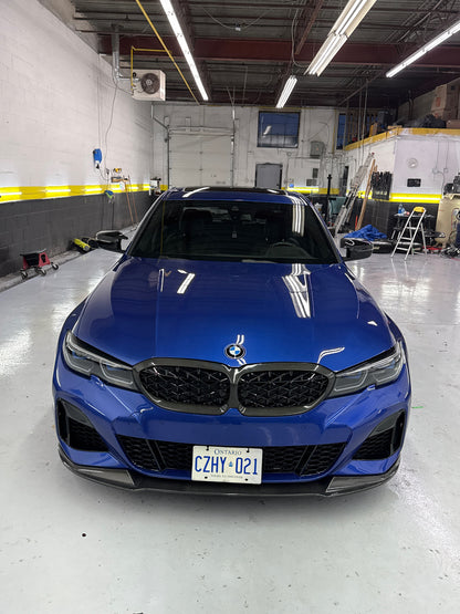 BMW G20 G21 Carbon Fiber Front Lip V Style Pre Facelift 19-22 M Sport