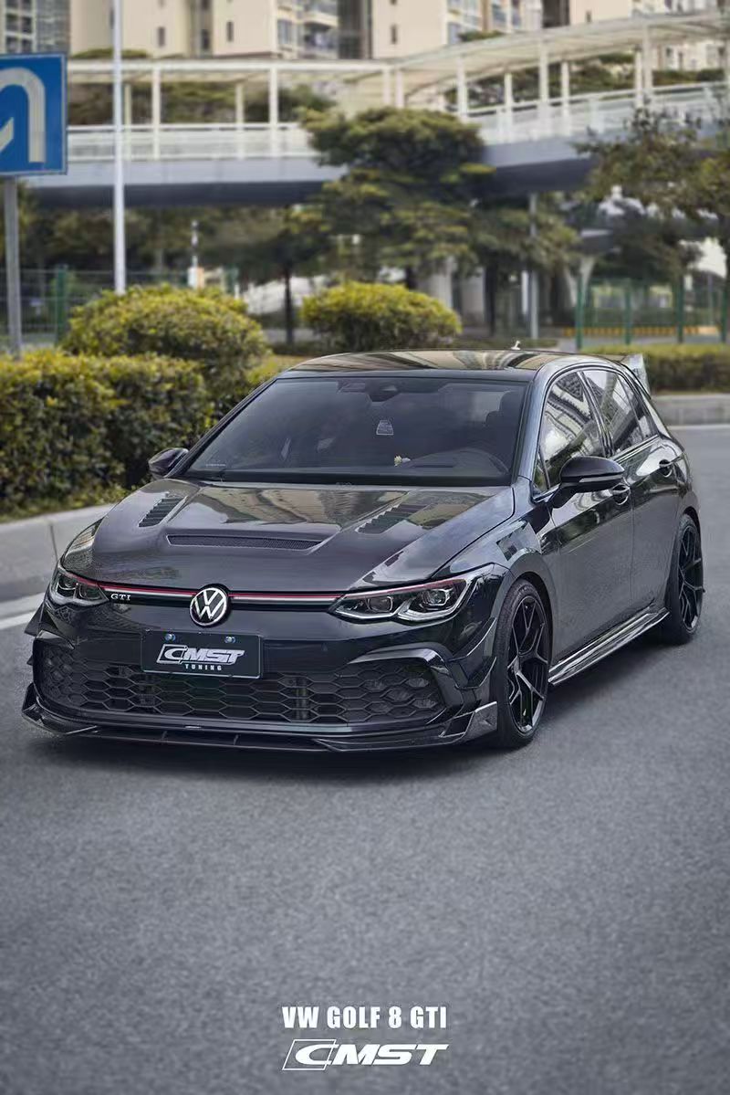 Volkswagen Golf 8 GTI Carbon Fiber Front Lip CMST Design MK8 2020-24