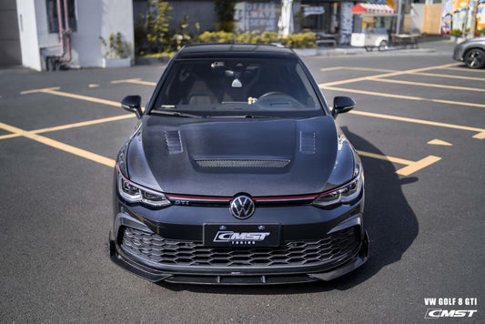 Volkswagen Golf 8 GTI Carbon Fiber Front Lip CMST Design MK8 2020-24