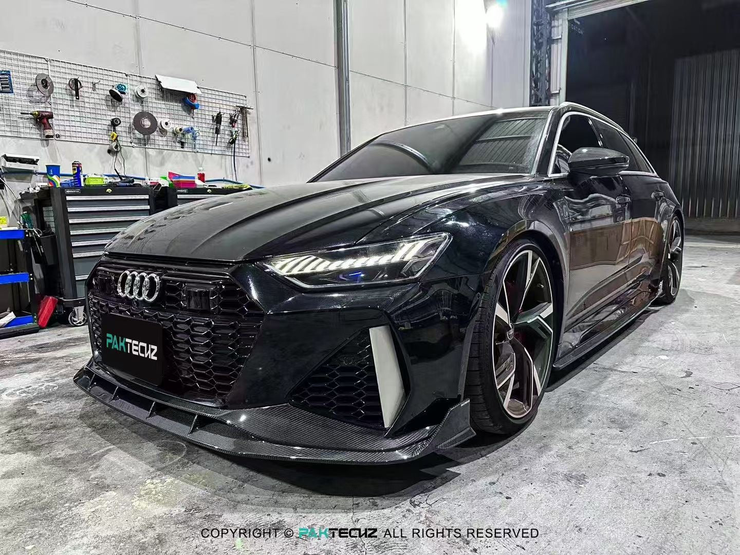 Audi RS6 RS7 C8 Paktechz Design Carbon Fiber Front Lip 2019-2026