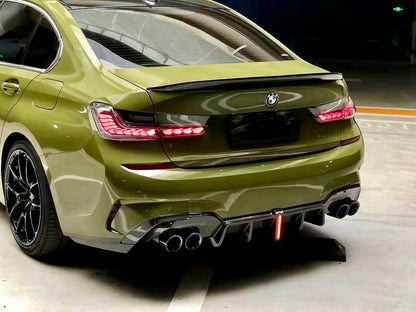 BMW G20 G21 Carbon Fiber Rear Diffuser Karbel Design 19-22 M Sport