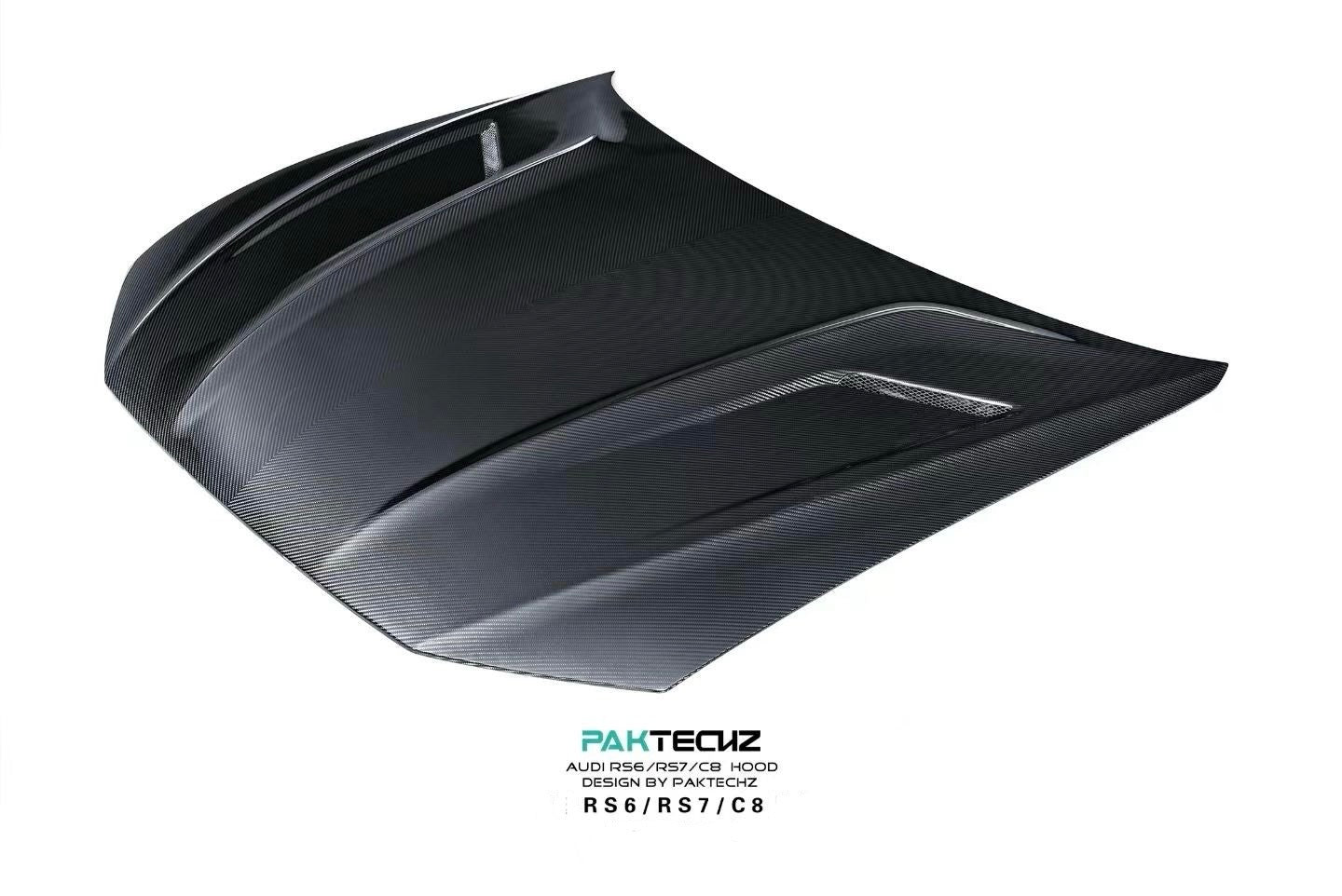 Audi RS6 C8 Paktechz Design Carbon Fiber Hood 2019-2026 Vented Edition