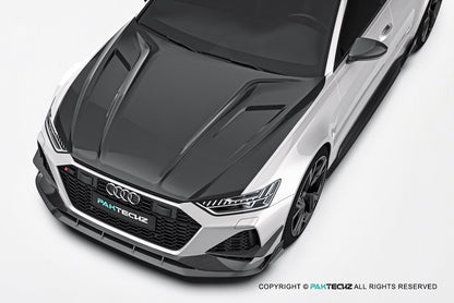 Audi RS6 RS7 C8 Carbon Fiber Front Canards 2019-2026 Paktechz Design