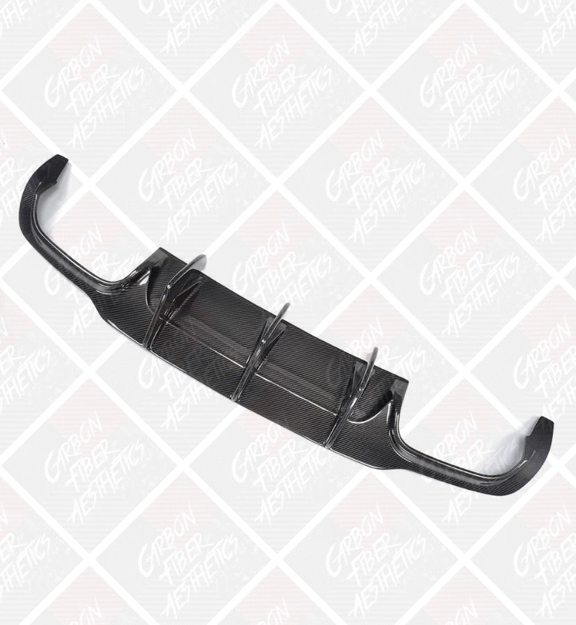 Mercedes Benz W204 C Class Carbon Fiber Rear Diffuser Big Fins ( Facelift )