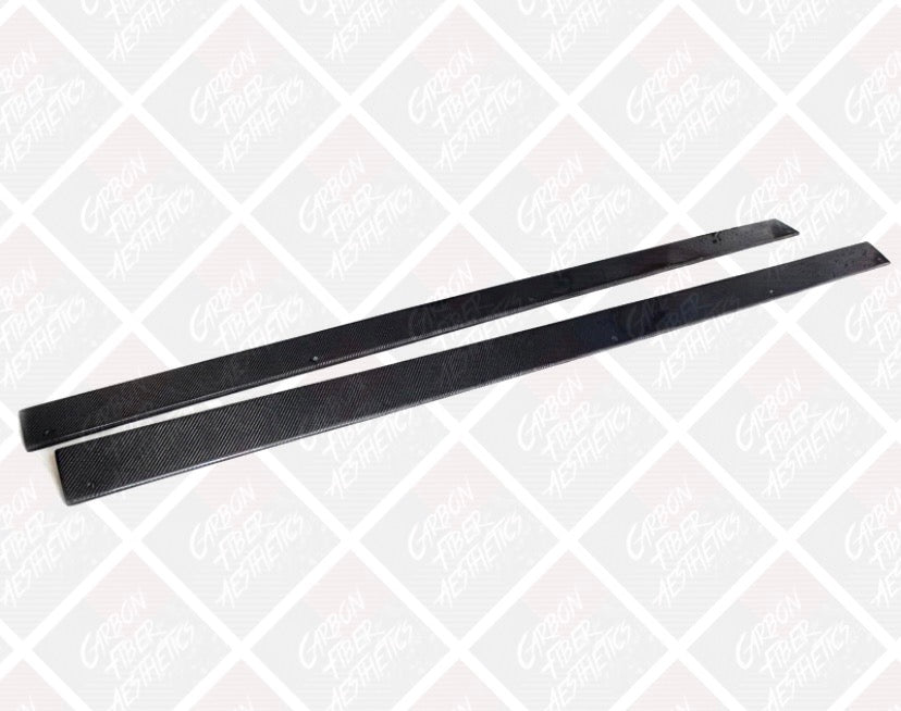 Mercedes Benz W204 C63 Carbon Fiber RZ Style Side Skirts 07-14