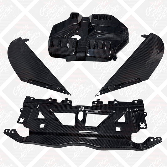 BMW G82 G83 M4 & G80 M3 Dry Carbon Fiber Engine Bay Kit ( 4pcs ) V1