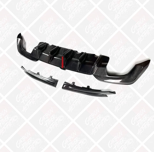 BMW G20 3 Series Carbon Fiber Rear Diffuser Karbel Style 2019 - 2023 M340 330 Pre Lci