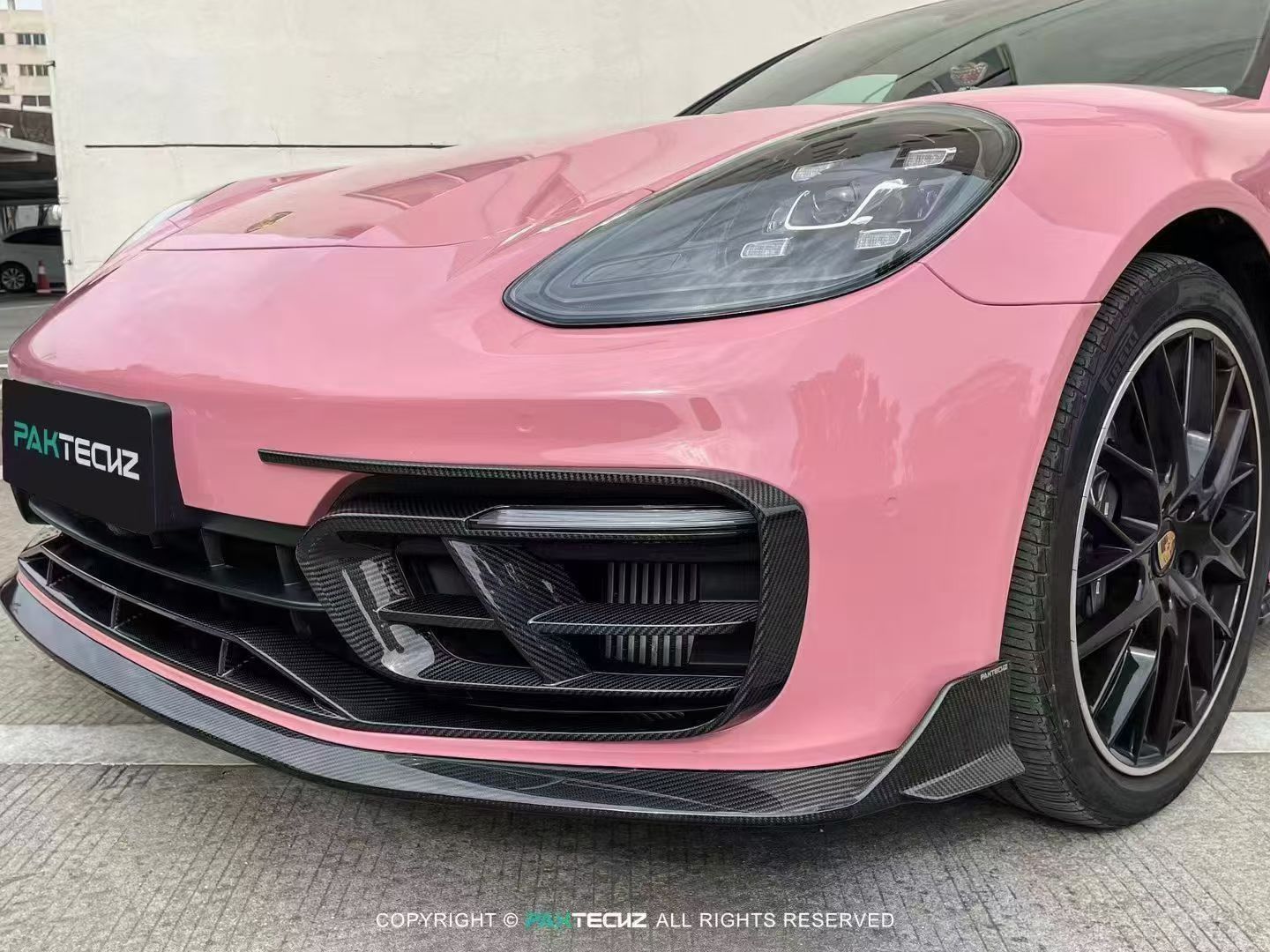 Porsche Panamera 971.2 Carbon Fiber Bumper Lip Paktechz Design 2021-23