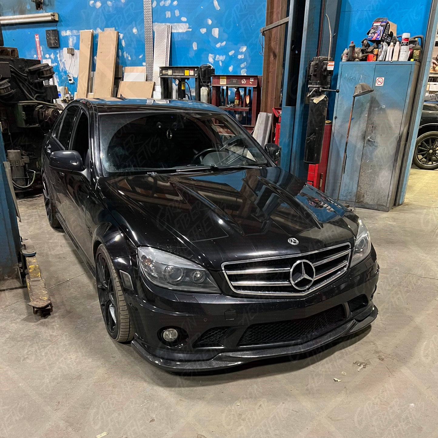 Mercedes Benz W204 C63 Carbon Fiber Front Lip AMG Style ( Pre Facelift )