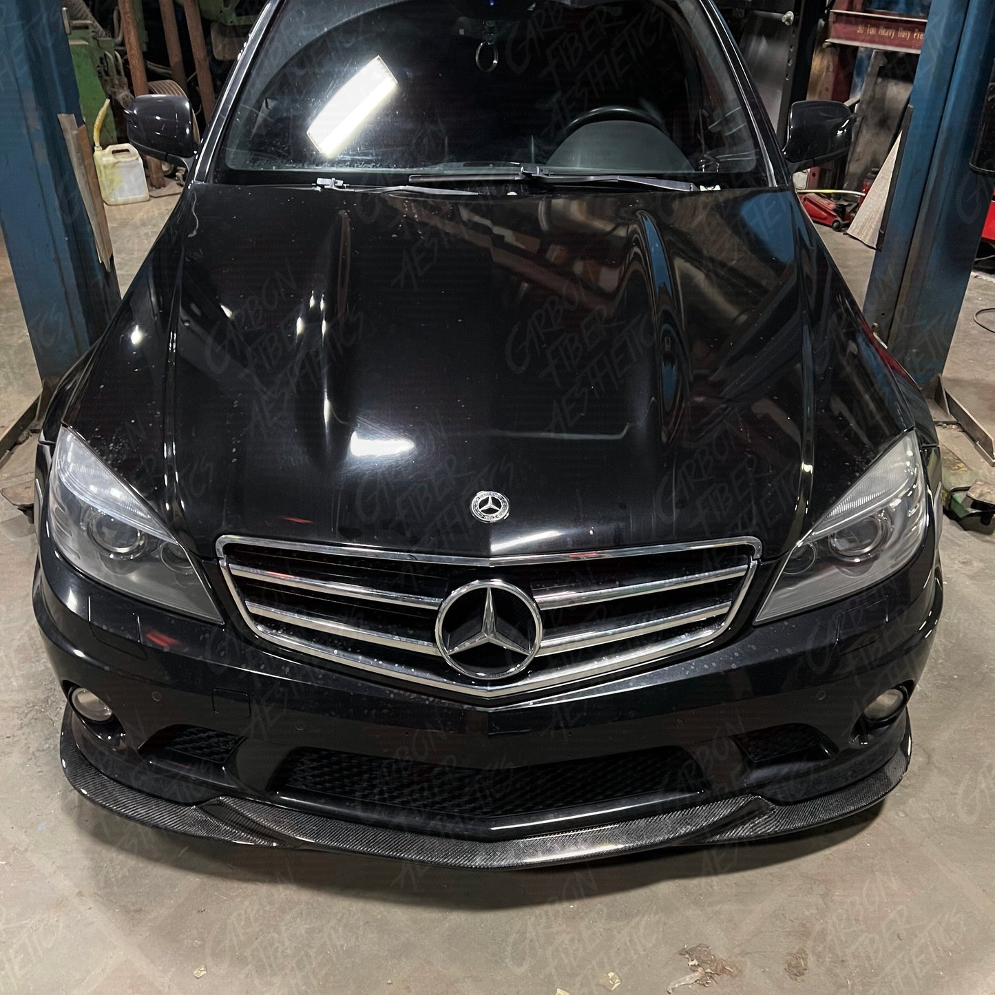 Mercedes Benz W204 C63 Carbon Fiber Front Lip AMG Style ( Pre Facelift )