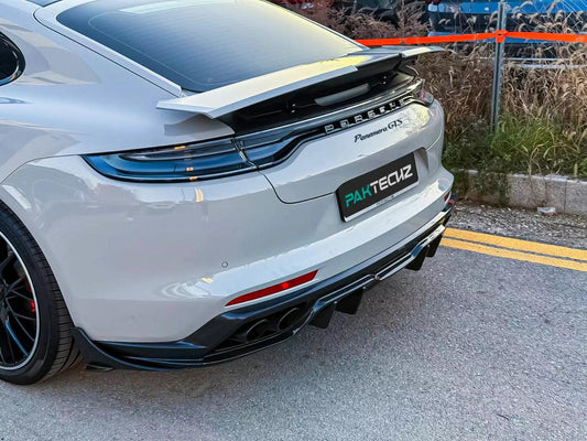 Porsche Panamera Carbon Fiber Rear Diffuser 2017-23 Paktechz 971 971.2