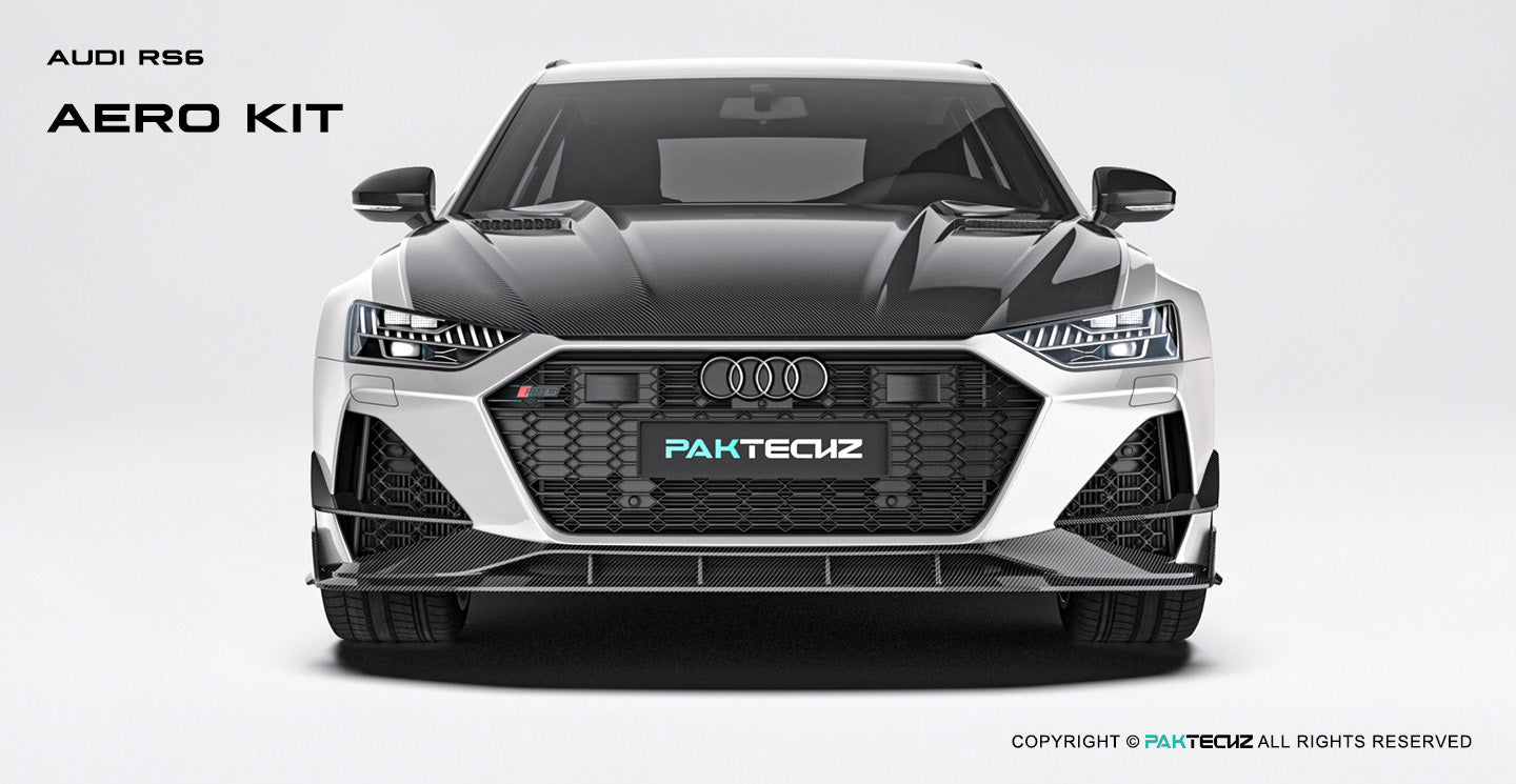 Audi RS6 C8 Paktechz Design Carbon Fiber Hood 2019-2026 Vented Edition