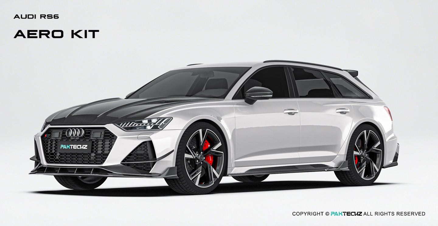 Audi RS6 C8 Paktechz Design Carbon Fiber Hood 2019-2026 Vented Edition
