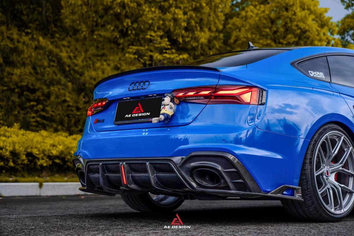 Audi B9.5 RS5 Carbon Fiber Rear Diffuser/Canards AE Design 2020-2025