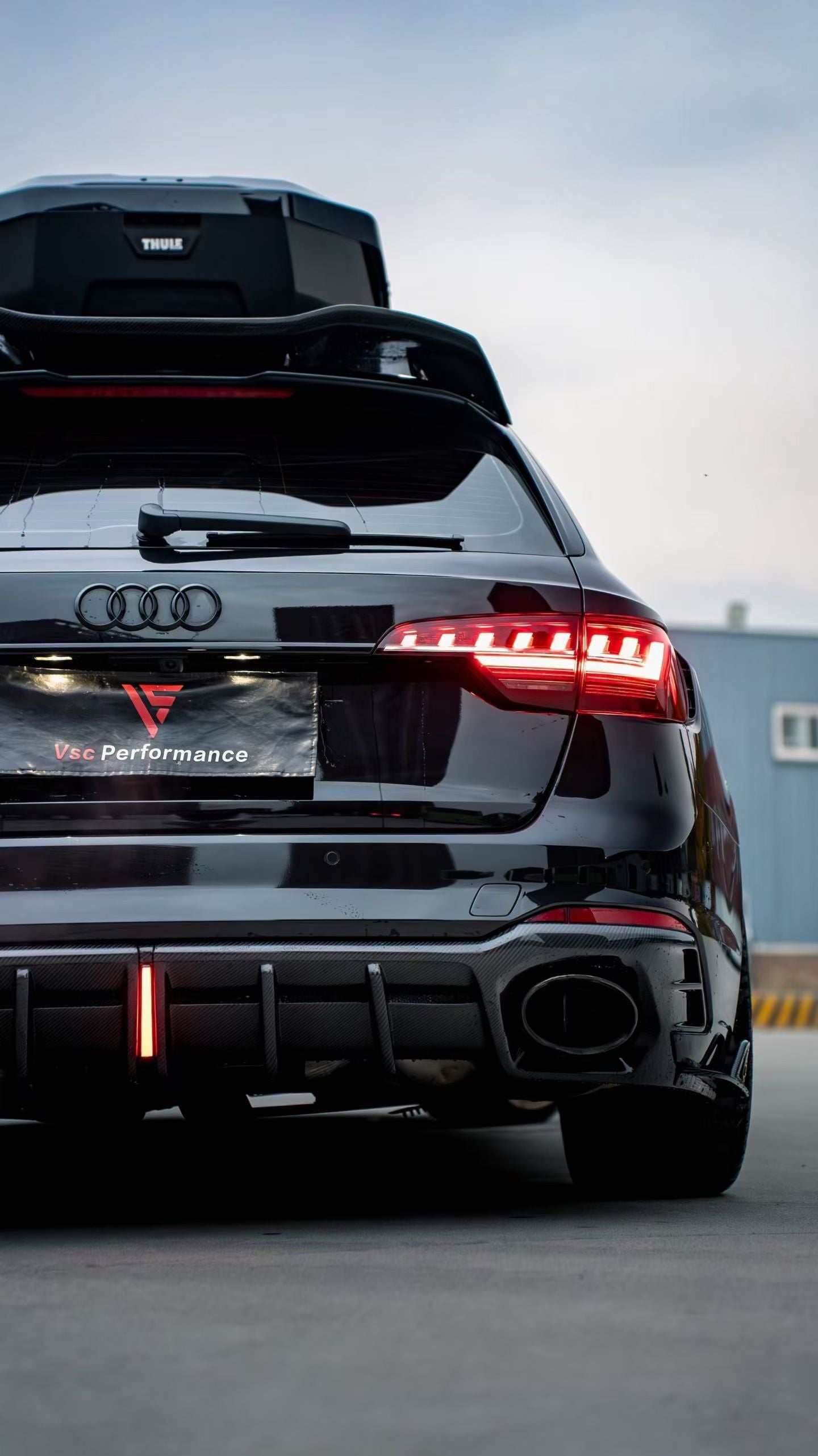 Audi B9.5 RS4 Carbon Fiber Rear Diffuser AE Design 2020-2024 Facelift