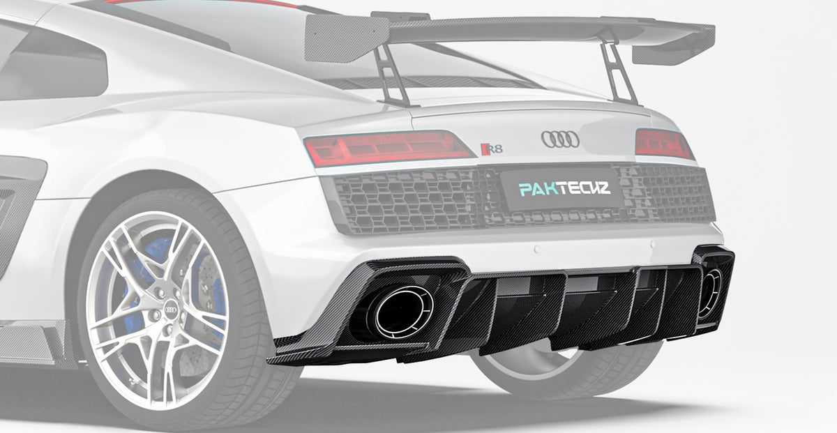 Diffuseur arrière en fibre de carbone Paktechz Design pour Audi R8 (2019-2023) 