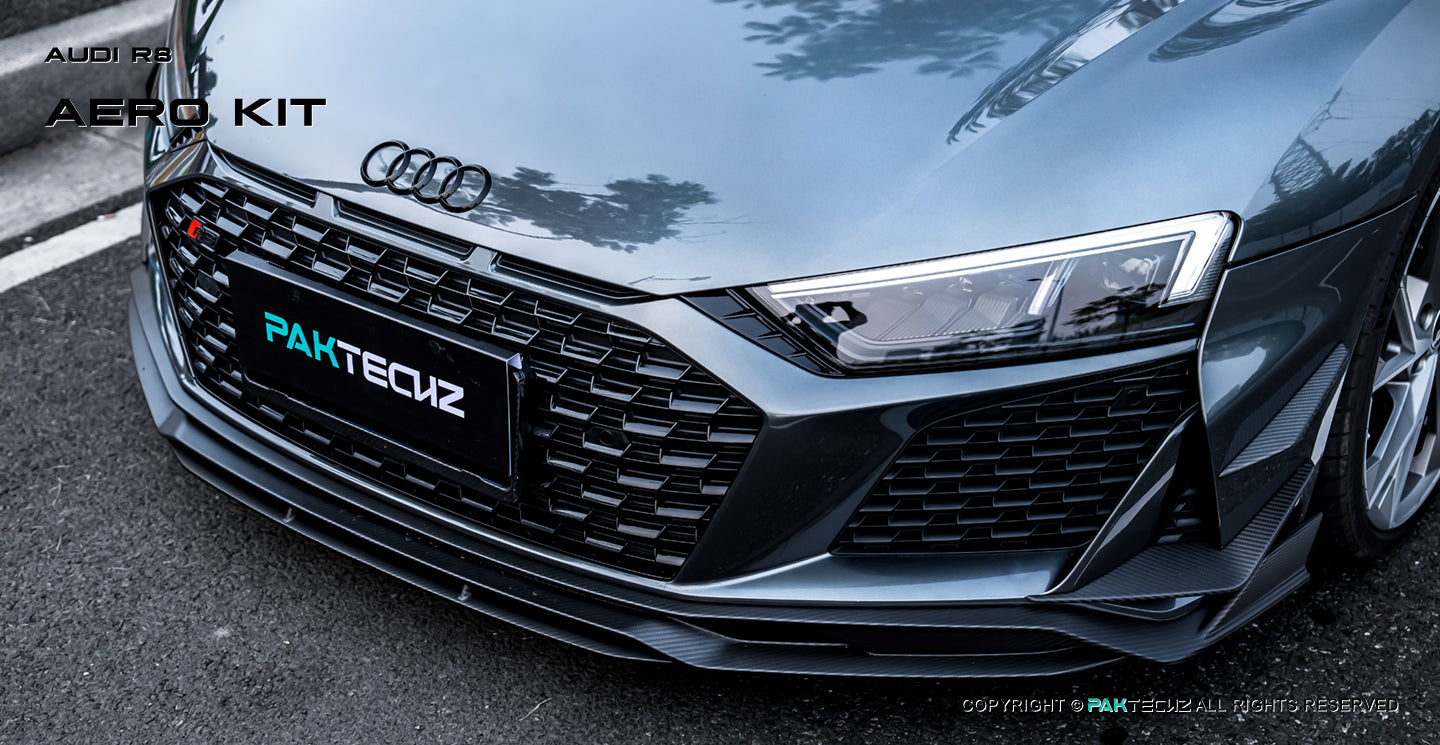 Audi R8 Paktechz Design Carbon Fiber Front Canards 2019-2024