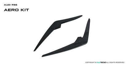 Audi RS6 RS7 C8 Carbon Fiber Front Canards 2019-2026 Paktechz Design