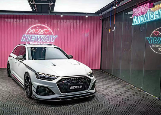 Audi B9.5 RS4 Carbon Fiber Front Lip AE Design 2020-2024 Facelift