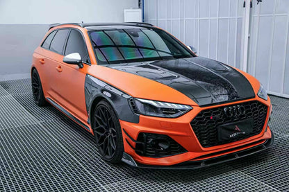 Audi B9.5 RS4 Carbon Fiber Front Lip AE Design 2020-2024 Facelift