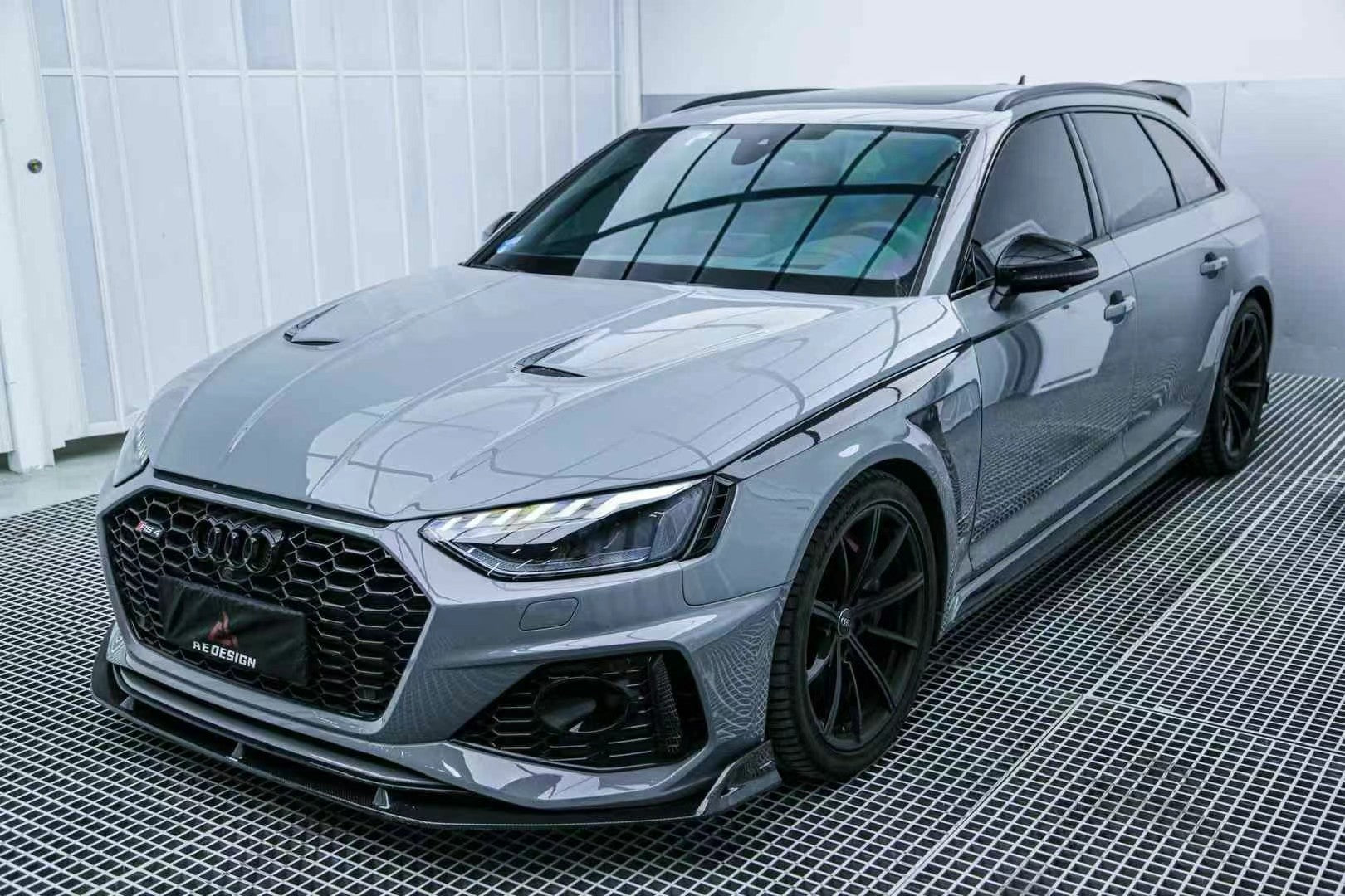 Audi B9.5 RS4 Carbon Fiber Front Lip AE Design 2020-2024 Facelift