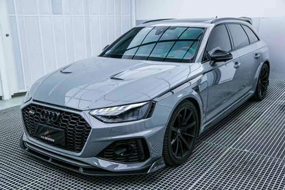 Audi B9.5 RS4 Carbon Fiber Front Lip AE Design 2020-2024 Facelift