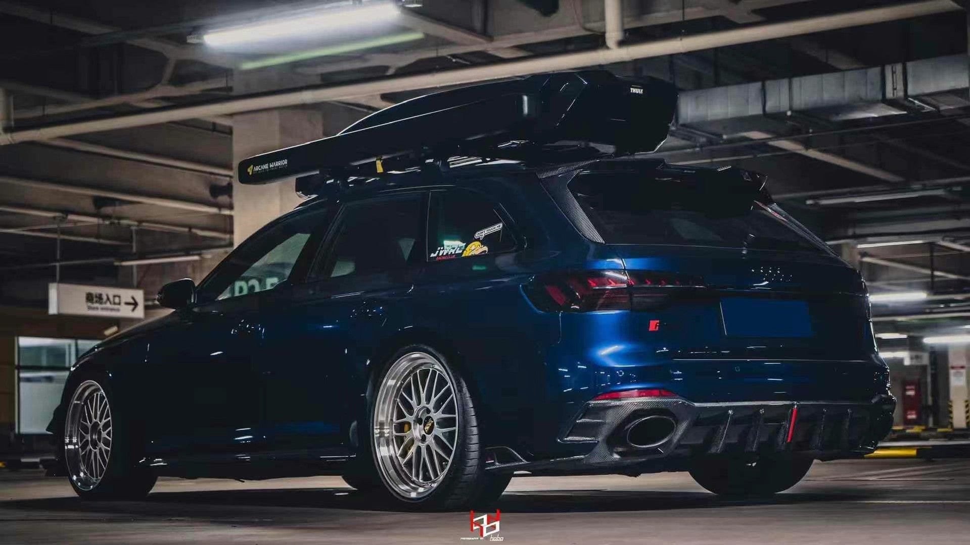 Audi B9.5 RS4 Carbon Fiber Rear Diffuser AE Design 2020-2024 Facelift