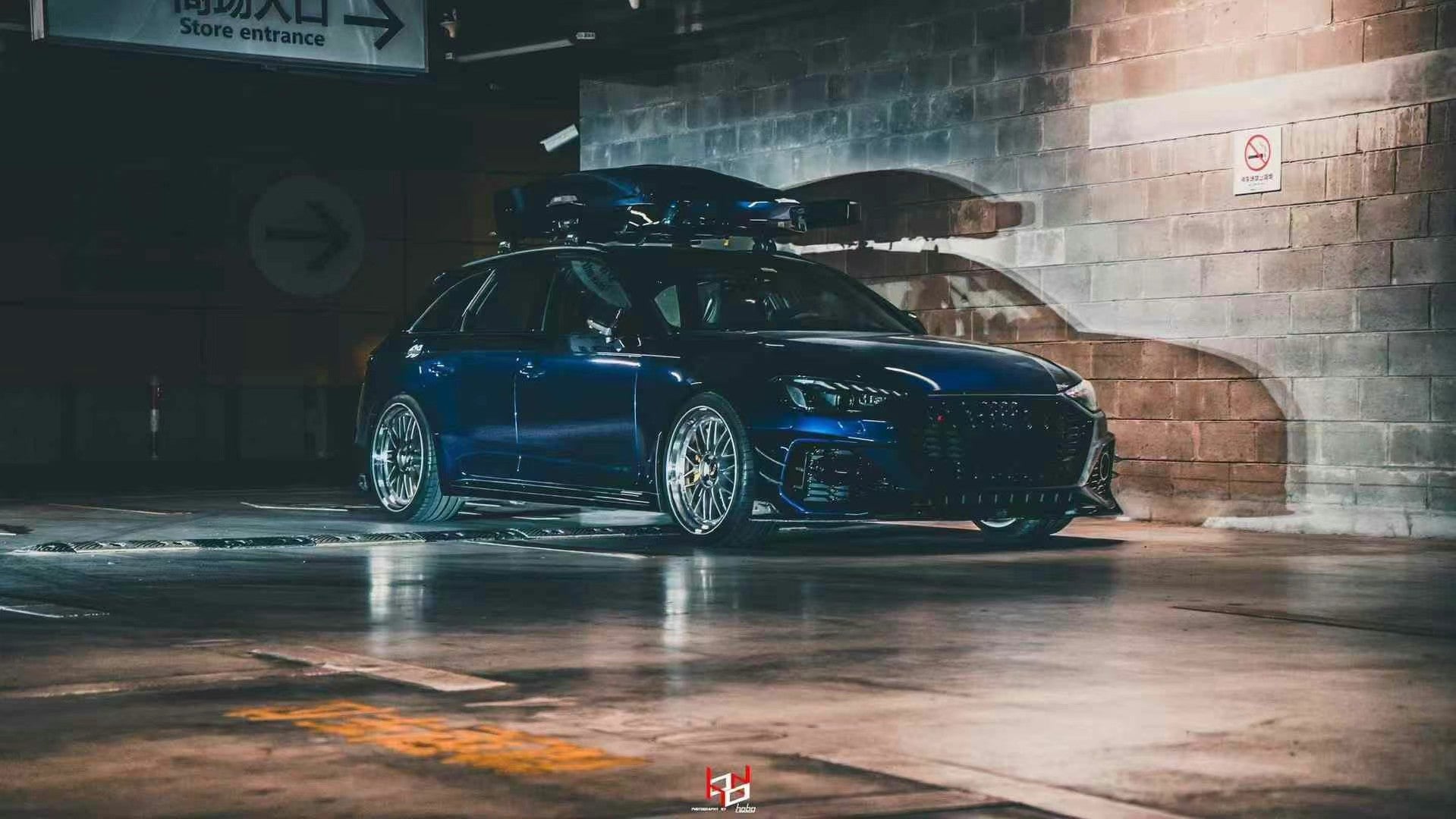 Audi B9.5 RS4 Carbon Fiber Rear Diffuser AE Design 2020-2024 Facelift