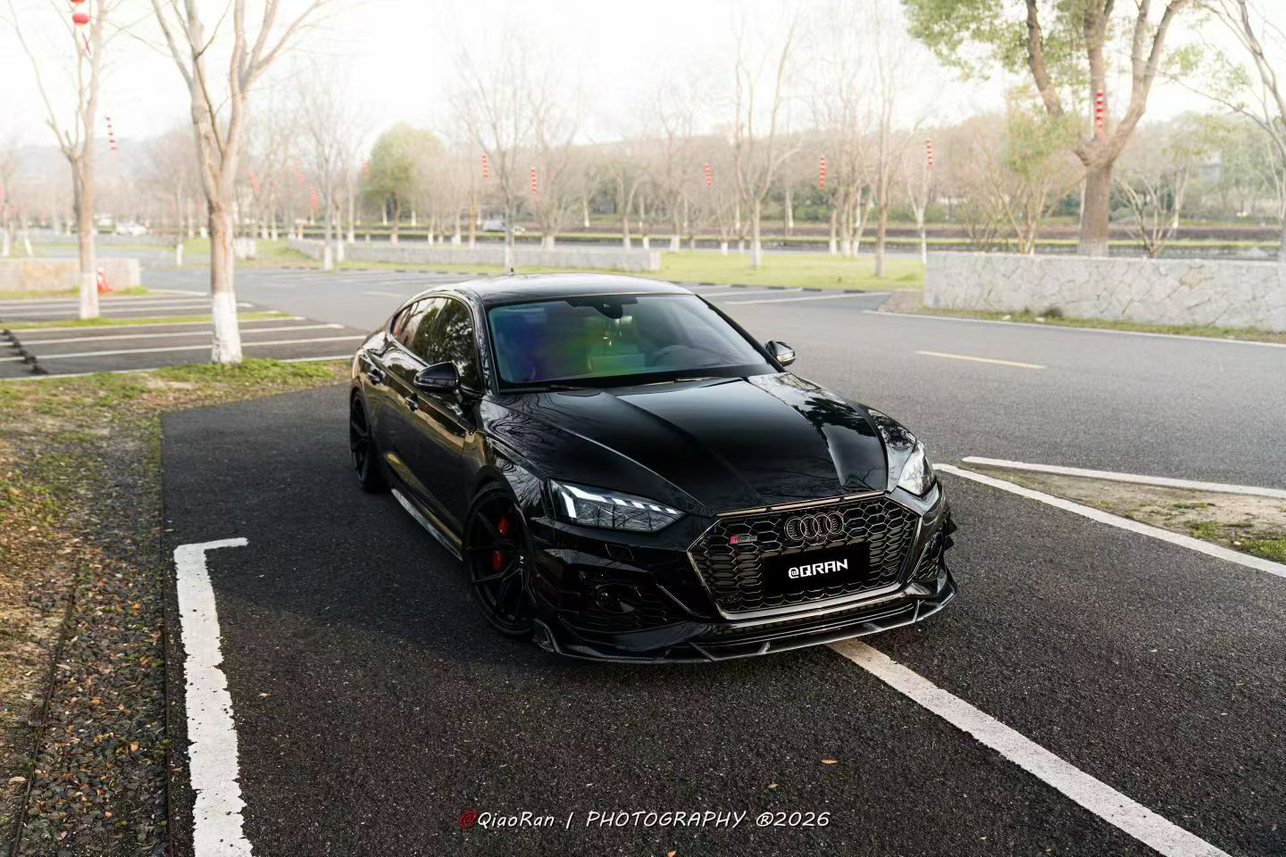 Audi B9.5 RS5 Carbon Fiber Front Lip AE Design Performance 2020-2025