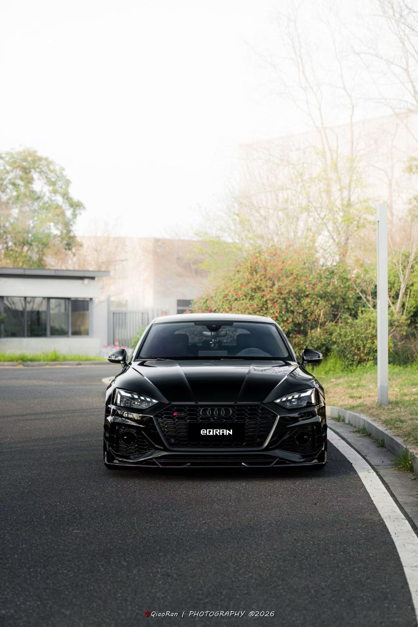 Audi B9.5 RS5 Carbon Fiber Front Lip AE Design Performance 2020-2025