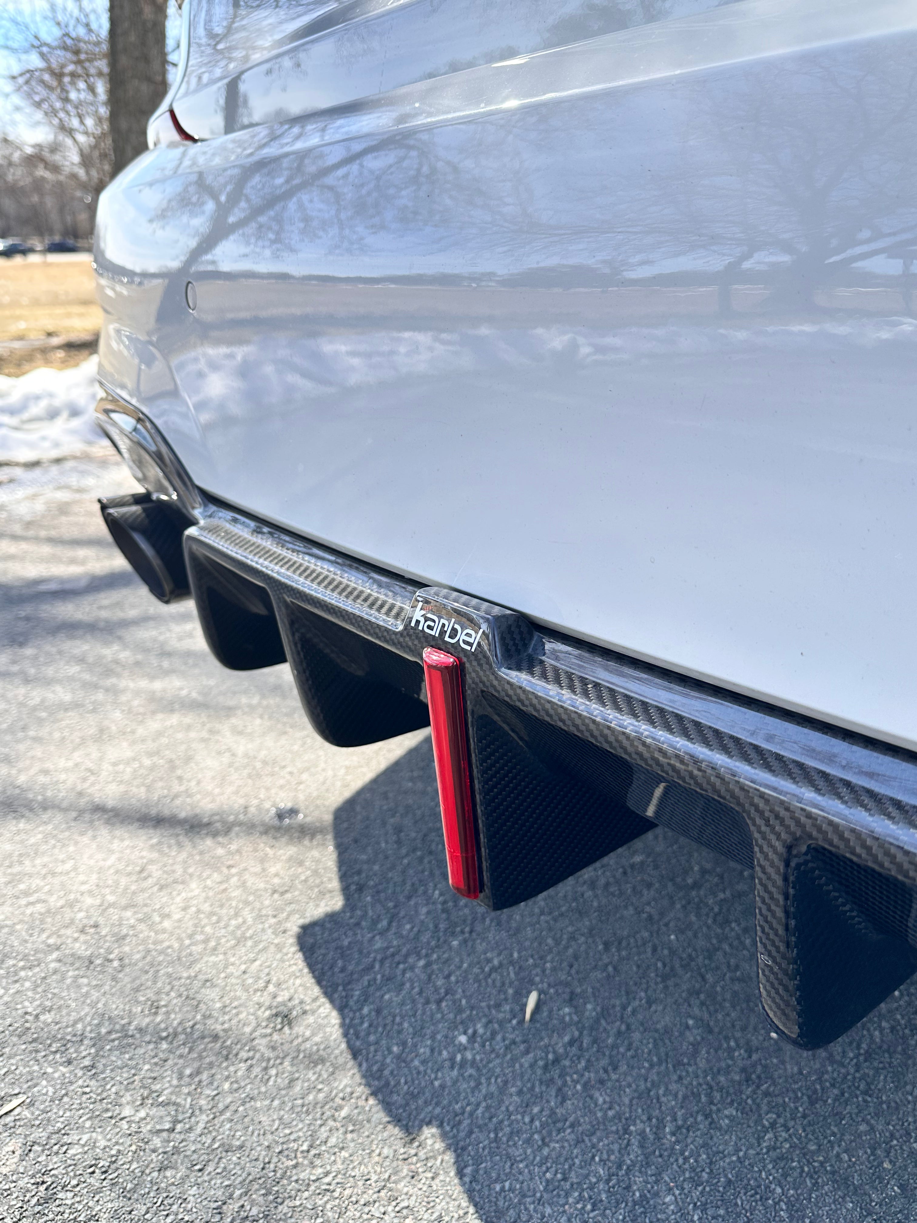 BMW G20 G21 Carbon Fiber Rear Diffuser Karbel Design 19-22 M Sport