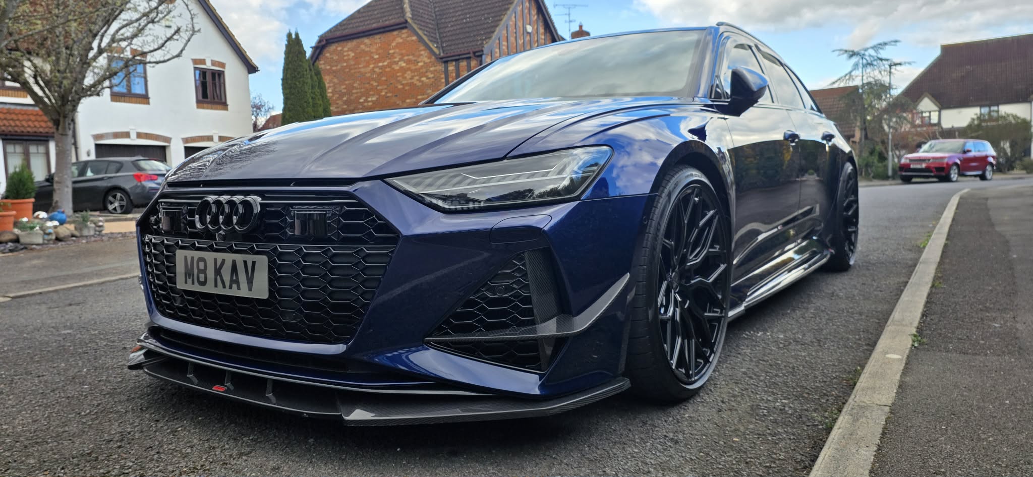 Audi RS6 RS7 C8 Paktechz Design Carbon Fiber Front Canards 2019-2026