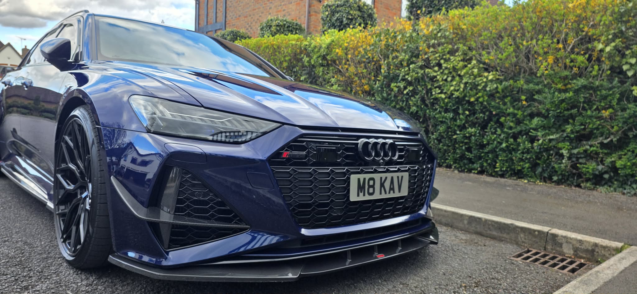 Audi RS6 RS7 C8 Paktechz Design Carbon Fiber Front Canards 2019-2026