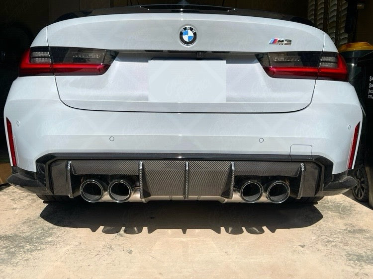 BMW G80 M3 G83 G82 M4 Dry Carbon Fiber Rear Diffuser OEM M Performance Style