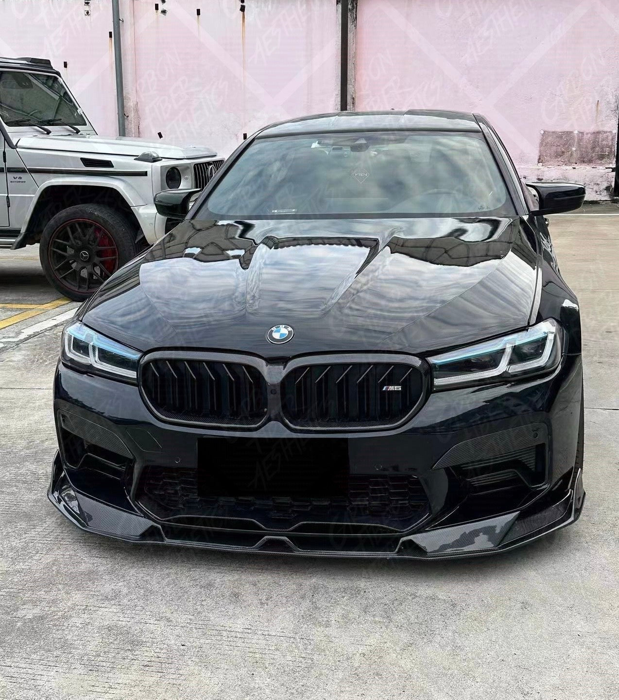 BMW F90 M5/M5C LCI 2021-ON Armorextend Style Carbon Fiber Front Lip